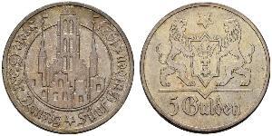 5 Гульден Gdansk (1920-1939) Срібло 