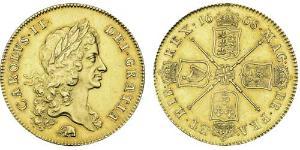 5 Гінея Королівство Англія (927-1649,1660-1707) Золото Карл II (1630-1685)