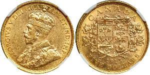 5 Долар Канада Золото Георг V (1865-1936)