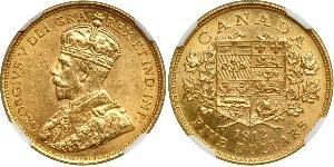 5 Долар Канада Золото Георг V (1865-1936)