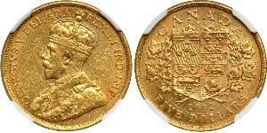 5 Долар Канада Золото Георг V (1865-1936)