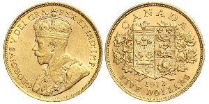 5 Долар Канада Золото Георг V (1865-1936)