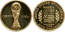 5 Долар США (1776 - ) Золото 
