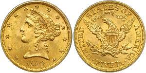 5 Долар США (1776 - ) Золото 