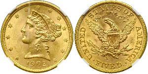 5 Долар США (1776 - ) Золото 