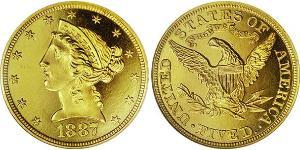 5 Долар США (1776 - ) Золото 