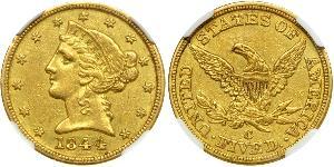 5 Долар США (1776 - ) Золото 