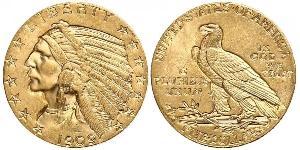 5 Долар США (1776 - ) Золото 