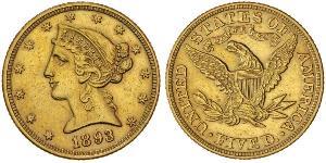 5 Долар США (1776 - ) Золото 