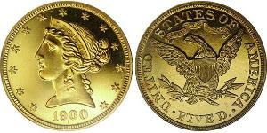 5 Долар США (1776 - ) Золото 
