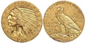 5 Долар США (1776 - ) Золото 