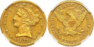 5 Долар США (1776 - ) Золото 