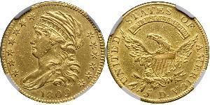 5 Долар США (1776 - ) Золото 