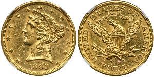 5 Долар США (1776 - ) Золото 