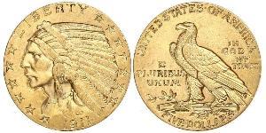 5 Долар США (1776 - ) Золото 