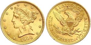 5 Долар США (1776 - ) Золото 