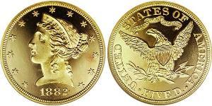 5 Долар США (1776 - ) Золото 