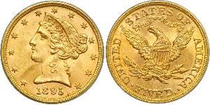 5 Долар США (1776 - ) Золото 