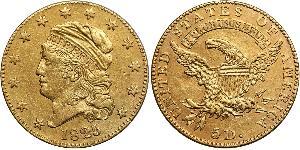 5 Долар США (1776 - ) Золото 