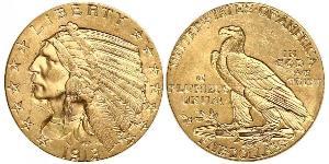 5 Долар США (1776 - ) Золото 