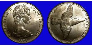 5 Долар Cook Islands (1965 - ) Нікель/Мідь Єлизавета II (1926-2022)