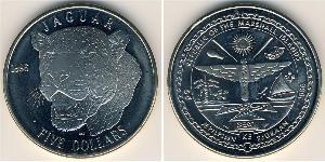 5 Долар Маршаллові Острови (1979 - ) Нікель/Мідь 