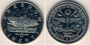 5 Долар Маршаллові Острови (1979 - ) Нікель/Мідь 