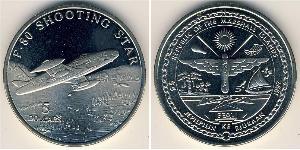 5 Долар Маршаллові Острови (1979 - ) Нікель/Мідь 