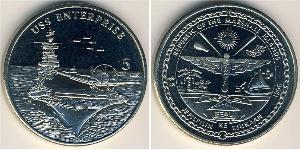 5 Долар Маршаллові Острови (1979 - ) Нікель/Мідь 