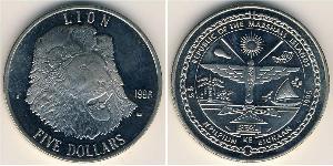 5 Долар Маршаллові Острови (1979 - ) Нікель/Мідь 