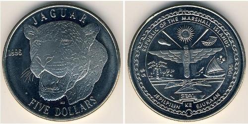 5 Долар Маршаллові Острови (1979 - ) Нікель/Мідь 