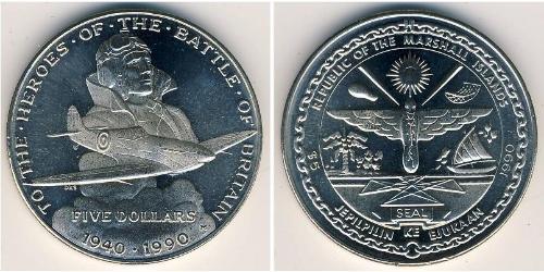 5 Долар Маршаллові Острови (1979 - ) Нікель/Мідь 