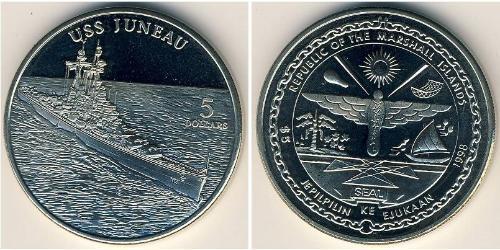 5 Долар Маршаллові Острови (1979 - ) Нікель/Мідь 