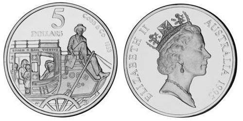 5 Долар Австралія (1939 - ) Срібло 