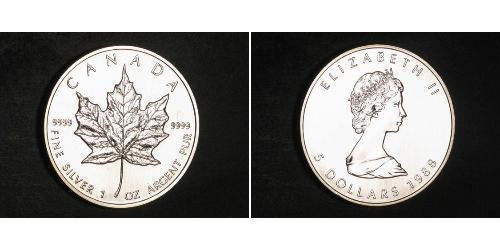 5 Долар Канада Срібло Єлизавета II (1926-2022)