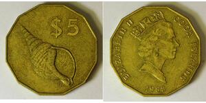 5 Доллар Cook Islands (1965 - )  Елизавета II (1926-2022)