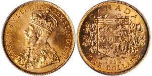 5 Доллар Канада Золото Георг V (1865-1936)