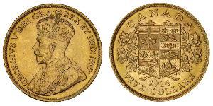5 Доллар Канада Золото Георг V (1865-1936)