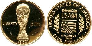 5 Доллар США (1776 - ) Золото 