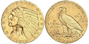 5 Доллар США (1776 - ) Золото 