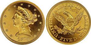 5 Доллар США (1776 - ) Золото 