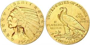 5 Доллар США (1776 - ) Золото 
