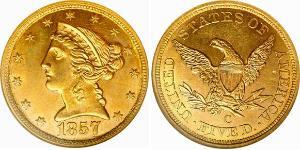 5 Доллар США (1776 - ) Золото 