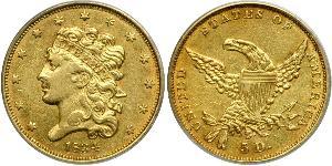 5 Доллар США (1776 - ) Золото 