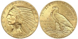 5 Доллар США (1776 - ) Золото 