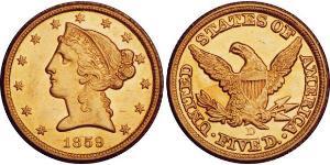 5 Доллар США (1776 - ) Золото 