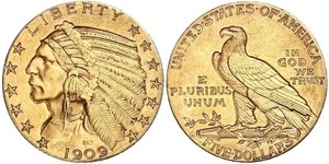 5 Доллар США (1776 - ) Золото 