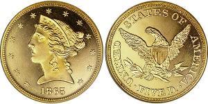 5 Доллар США (1776 - ) Золото 