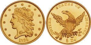 5 Доллар США (1776 - ) Золото 