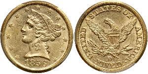 5 Доллар США (1776 - ) Золото 